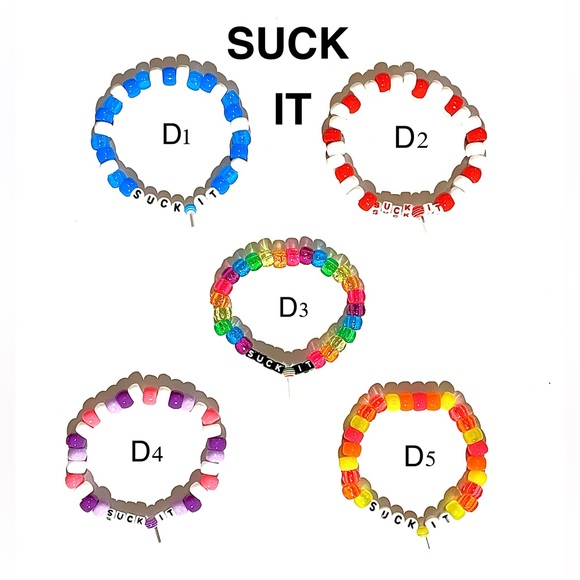 Lollipop Kandi Bracelets - Lick Me Lick It Suck Me Suck It Blow Me Blow It - Picture 6 of 9